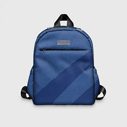 Детский рюкзак Синий текстурный с полосой, цвет: 3D-принт