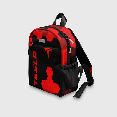 Детский рюкзак Tesla - red gradient вертикально / 3D-принт – фото 3