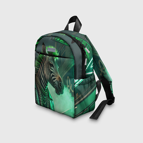 Детский рюкзак Cyperpunk zebra / 3D-принт – фото 3