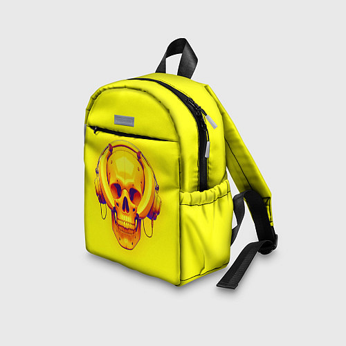 Детский рюкзак Yellow bananas skull - cyberpunk / 3D-принт – фото 3