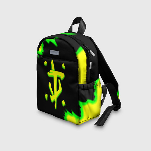 Детский рюкзак Doom огненное лого краски / 3D-принт – фото 3