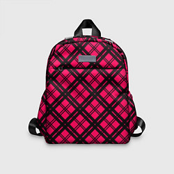 Детский рюкзак Чёрно-розовый крупная клетка