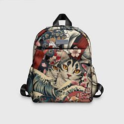 Детский рюкзак Котики и рыбки в сакуре