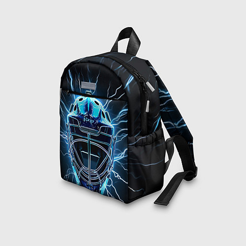 Детский рюкзак Маска голкипера в молниях / 3D-принт – фото 3