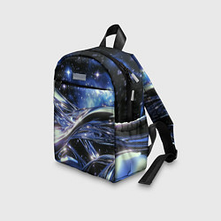 Детский рюкзак Закрученные линии и звезды - космическая абстракци, цвет: 3D-принт — фото 2