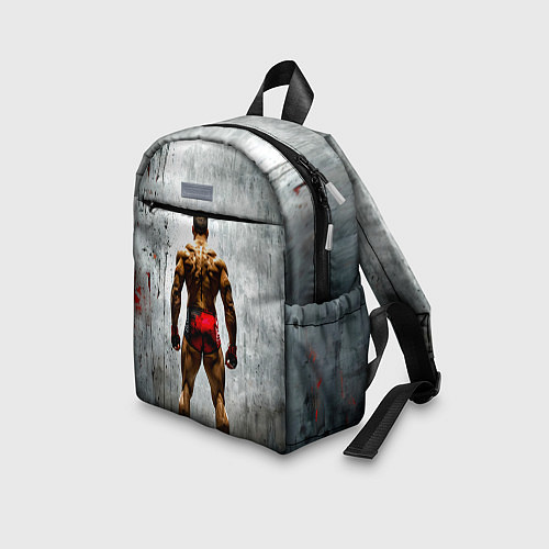 Детский рюкзак Рестлер на синем / 3D-принт – фото 3