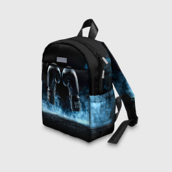 Детский рюкзак Черные бойцовские перчатки в дыму, цвет: 3D-принт — фото 2