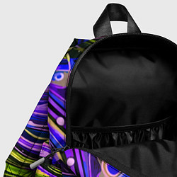 Детский рюкзак Абстрактный неоновый космос - чёрная дыра, цвет: 3D-принт — фото 2