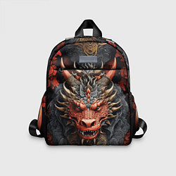 Детский рюкзак Дракон в стиле ирезуми с узорами, цвет: 3D-принт