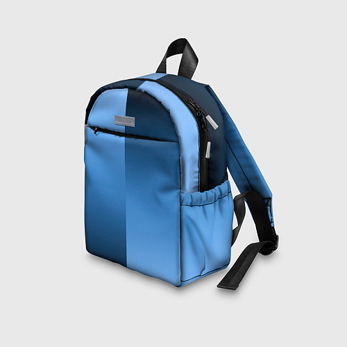 Детский рюкзак Градиент сине-голубой пополам / 3D-принт – фото 3