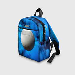 Детский рюкзак Волейбольный мяч синий дым, цвет: 3D-принт — фото 2