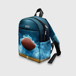 Детский рюкзак Мяч для американского футбола синий дым, цвет: 3D-принт — фото 2