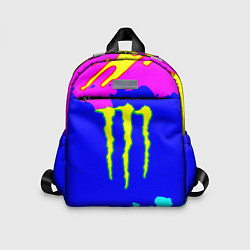 Детский рюкзак Monster energy краски цветные, цвет: 3D-принт