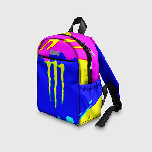 Детский рюкзак Monster energy краски цветные / 3D-принт – фото 3