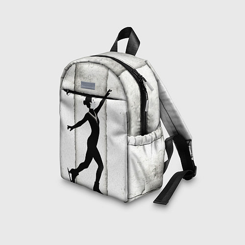 Детский рюкзак Фигуристка на сером / 3D-принт – фото 3