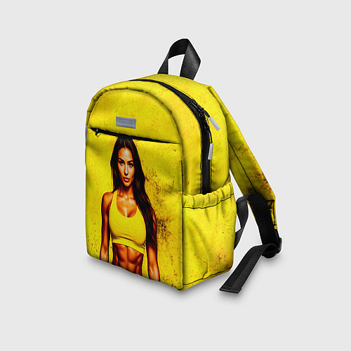 Детский рюкзак Фитоняшка на желтом / 3D-принт – фото 3