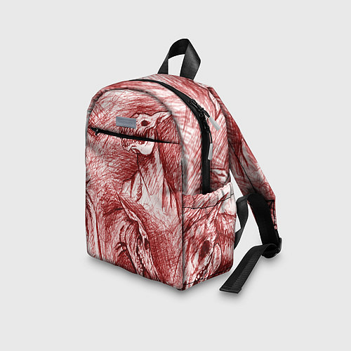 Детский рюкзак Черепа лошадей - эскиз / 3D-принт – фото 3