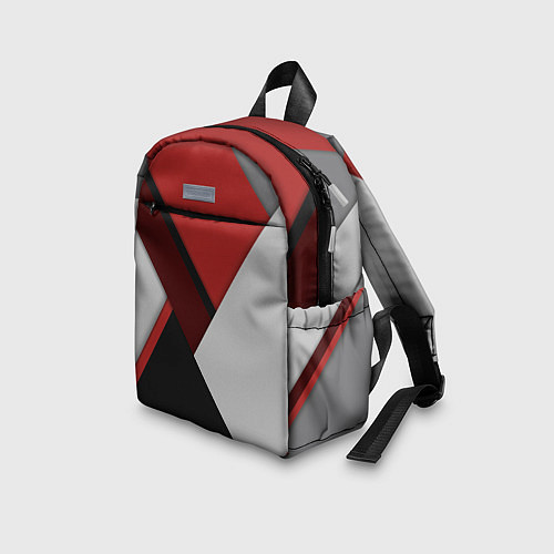 Детский рюкзак Color black red grey / 3D-принт – фото 3