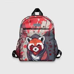 Детский рюкзак Красная панда в капюшоне, цвет: 3D-принт