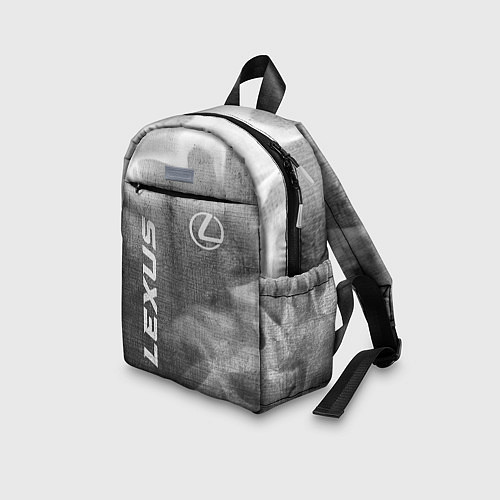 Детский рюкзак Lexus - grey gradient вертикально / 3D-принт – фото 3
