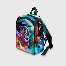 Детский рюкзак Том и Джерри летят в ракете - нейроарт, цвет: 3D-принт — фото 2