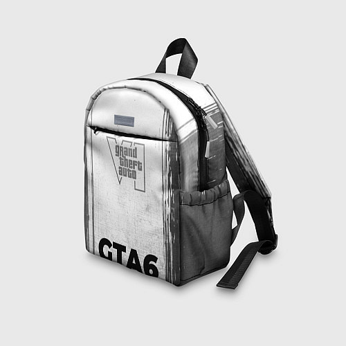 Детский рюкзак GTA6 - white gradient по-центру / 3D-принт – фото 3