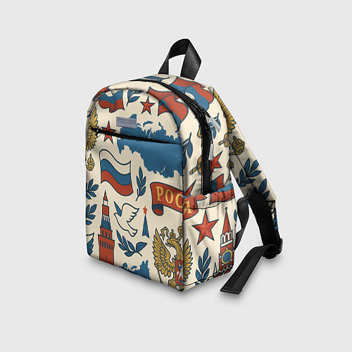 Детский рюкзак Российский патриотический узор / 3D-принт – фото 3