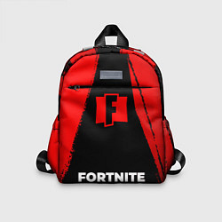 Детский рюкзак Fortnite - red gradient по-центру, цвет: 3D-принт