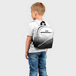 Детский рюкзак Градиент с полосами из белого в тёмный, цвет: 3D-принт — фото 2