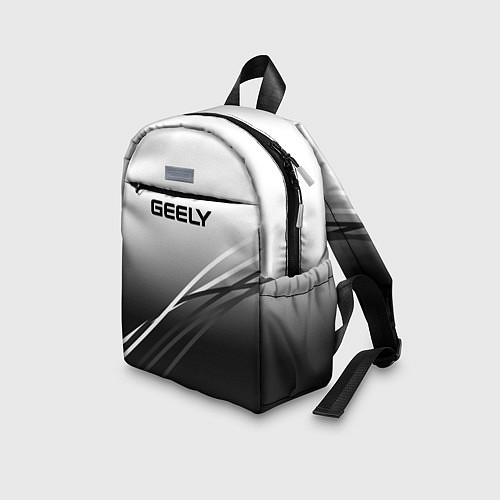 Детский рюкзак Geely градиент из белого в тёмный с полосами / 3D-принт – фото 3