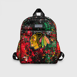 Детский рюкзак Chicago Blackhawks NHL black, цвет: 3D-принт