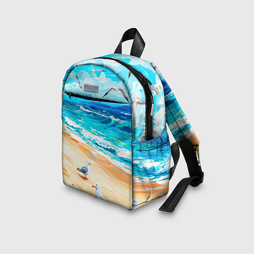 Детский рюкзак Море чайки пляж / 3D-принт – фото 3