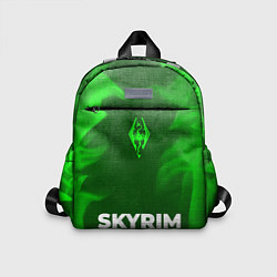 Детский рюкзак Skyrim - green gradient по-центру, цвет: 3D-принт