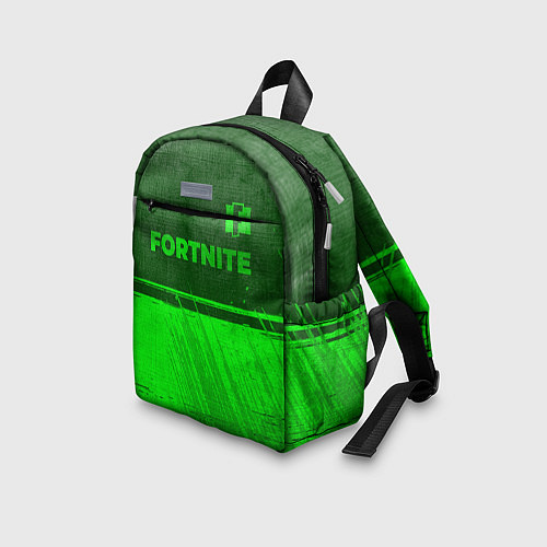 Детский рюкзак Fortnite - green gradient посередине / 3D-принт – фото 3