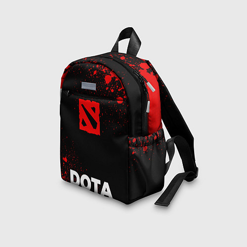 Детский рюкзак Dota - red gradient по-центру / 3D-принт – фото 3