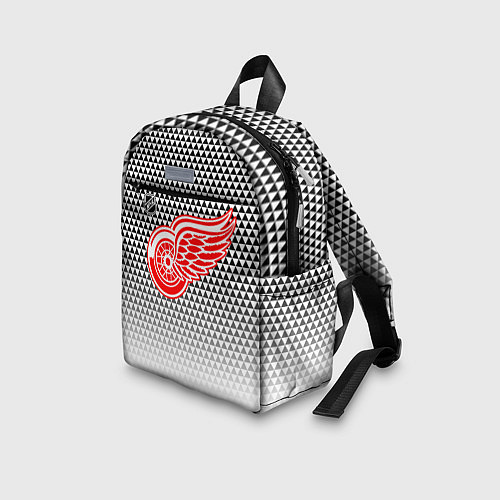 Детский рюкзак Детройт Ред Уингз - геометрический градиент / 3D-принт – фото 3