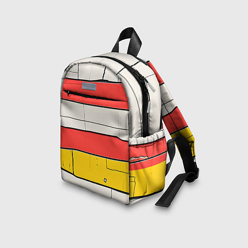 Детский рюкзак Красные полоски / 3D-принт – фото 3