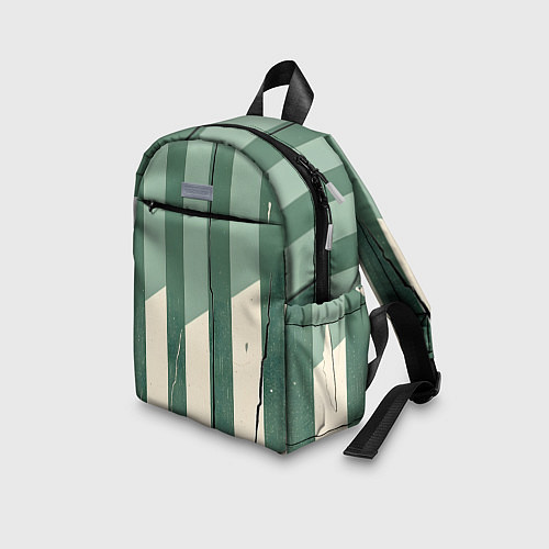Детский рюкзак Зеленые полосы / 3D-принт – фото 3
