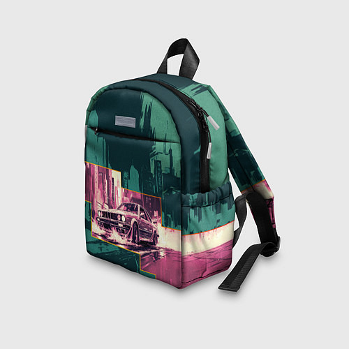 Детский рюкзак Дрифтующий спорткар / 3D-принт – фото 3