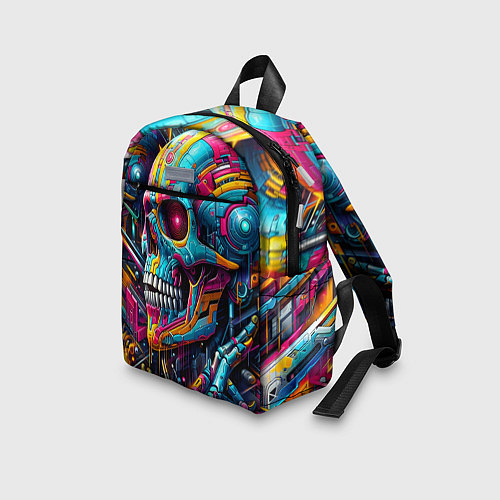 Детский рюкзак Cyber skull - pattern / 3D-принт – фото 3