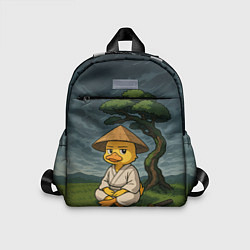 Детский рюкзак Утенок самурай - медитация, цвет: 3D-принт