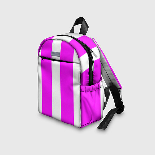 Детский рюкзак Color white pink line / 3D-принт – фото 3