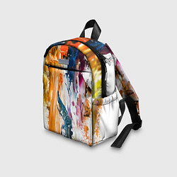 Детский рюкзак Разноцветные мазки кисти на палитре художника, цвет: 3D-принт — фото 2