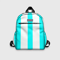 Детский рюкзак Color light blue white lines, цвет: 3D-принт