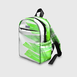 Детский рюкзак Color white light green stripes, цвет: 3D-принт — фото 2