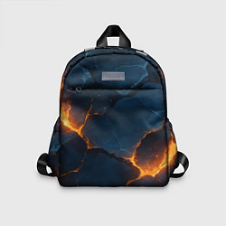 Детский рюкзак Разлом плит с огнем, цвет: 3D-принт