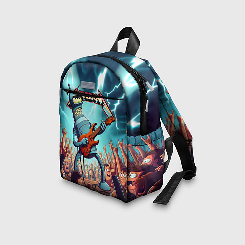 Детский рюкзак Бендер рок гитарист - группа Футурама / 3D-принт – фото 3