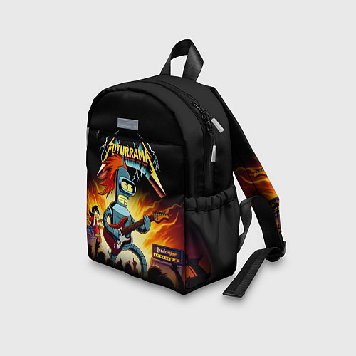 Детский рюкзак Bender is a hard rock guitarist - Futurama / 3D-принт – фото 3