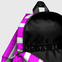 Детский рюкзак Color white pink stripes, цвет: 3D-принт — фото 2