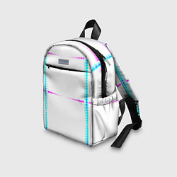 Детский рюкзак Color white blue pink stripes, цвет: 3D-принт — фото 2